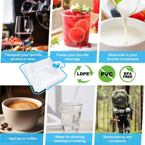 UMETASS 4 Gallon Water Storage Cube BPA Free Collapsible Water Container with Spigot, Camping Water Storage Carrier Jug for Outdoors Hiking Backpack Survival Kit, Foldable Portable Water Canteen