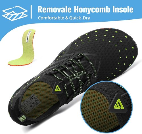 Mishansha Water Shoes - Quick Dry Barefoot Aqua Swim Socks for Surfing & Yoga | Sizes 4.5-15 Women, 3-13.5 Men