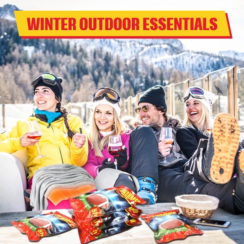 Foilswirl 6 Pcs Lap Warmers Largest Warmers with Adhesive Backing 16" x 10" Air Activated Heat Packs 8 Hours Long Lasting Disposable Lap Warmer for Camping Outdoor Sporting Events Cold Weather