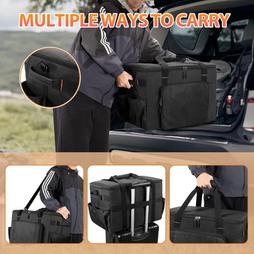 GRAOSO Camping Organizers and Storage, 4 Pcs Camping Packing Cubes with Carrying Bag for Easy Storage and Transport, 5-in-one Tactical Bag with Hard Bottom, Patented Design