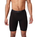 Men's Merino MerinoAire® Boxer Brief, 9" Inseam By Woolly | RWS Certified | Ultralight, Stink Free, Seattle Designed - Black - L