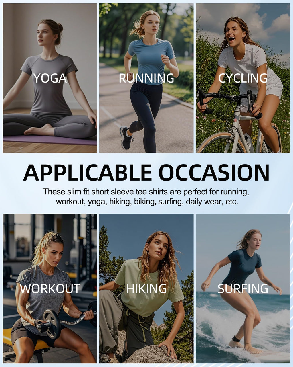 SPVISE Purple Women's Short Sleeve Compression Shirts Workout Athletic Yoga Tops Lightweight Running Gym Basic T-Shirts Soft