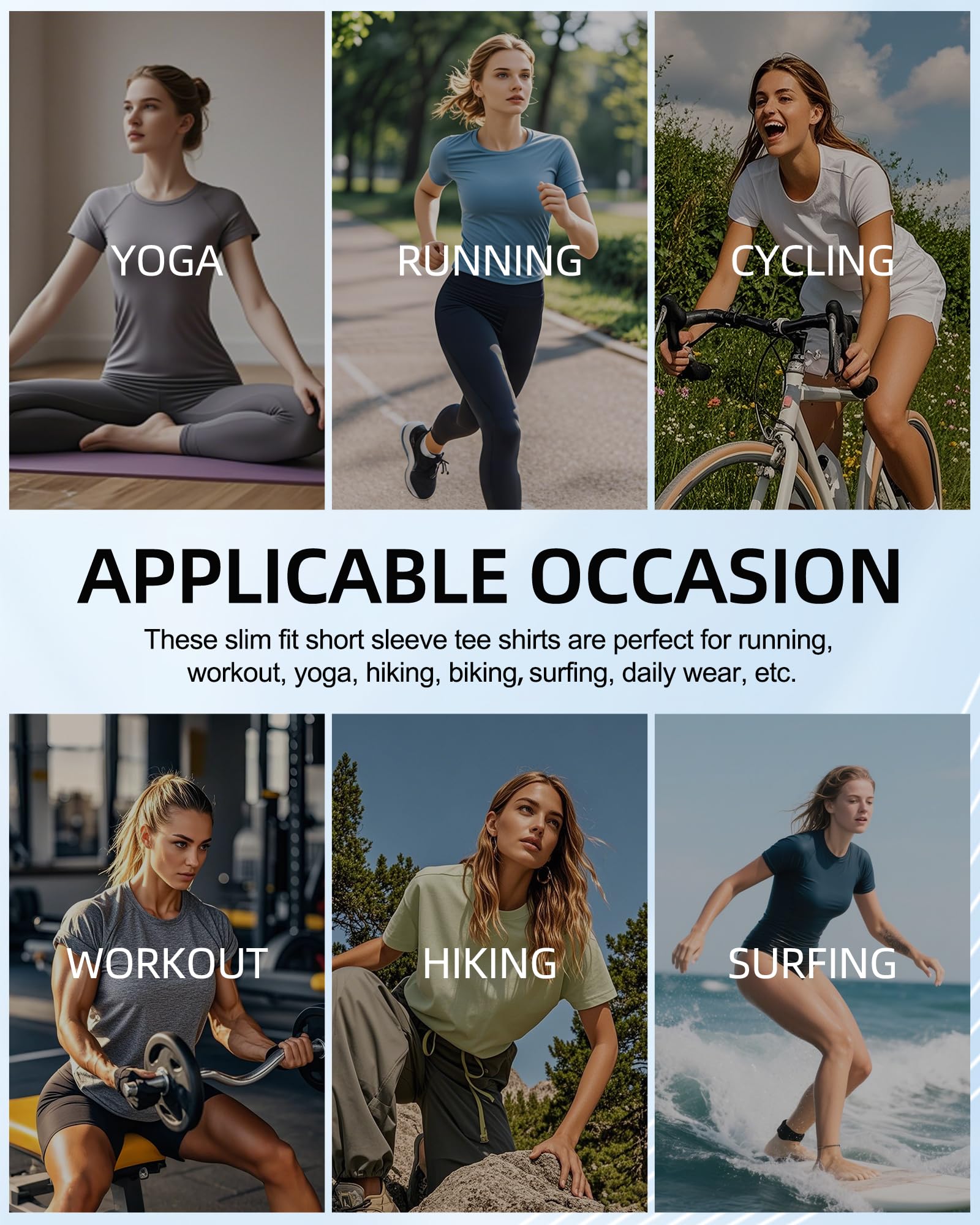 SPVISE Purple Women's Short Sleeve Compression Shirts Workout Athletic Yoga Tops Lightweight Running Gym Basic T-Shirts Soft