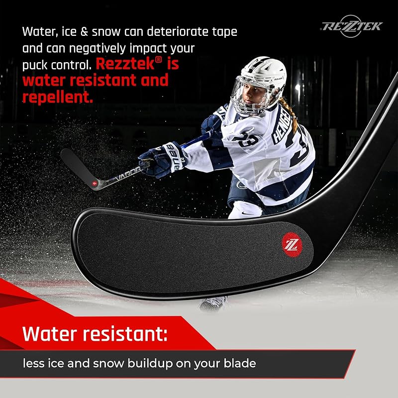 Hockey Blade Grip - Rezztek Tape Alternative, Black + Senior