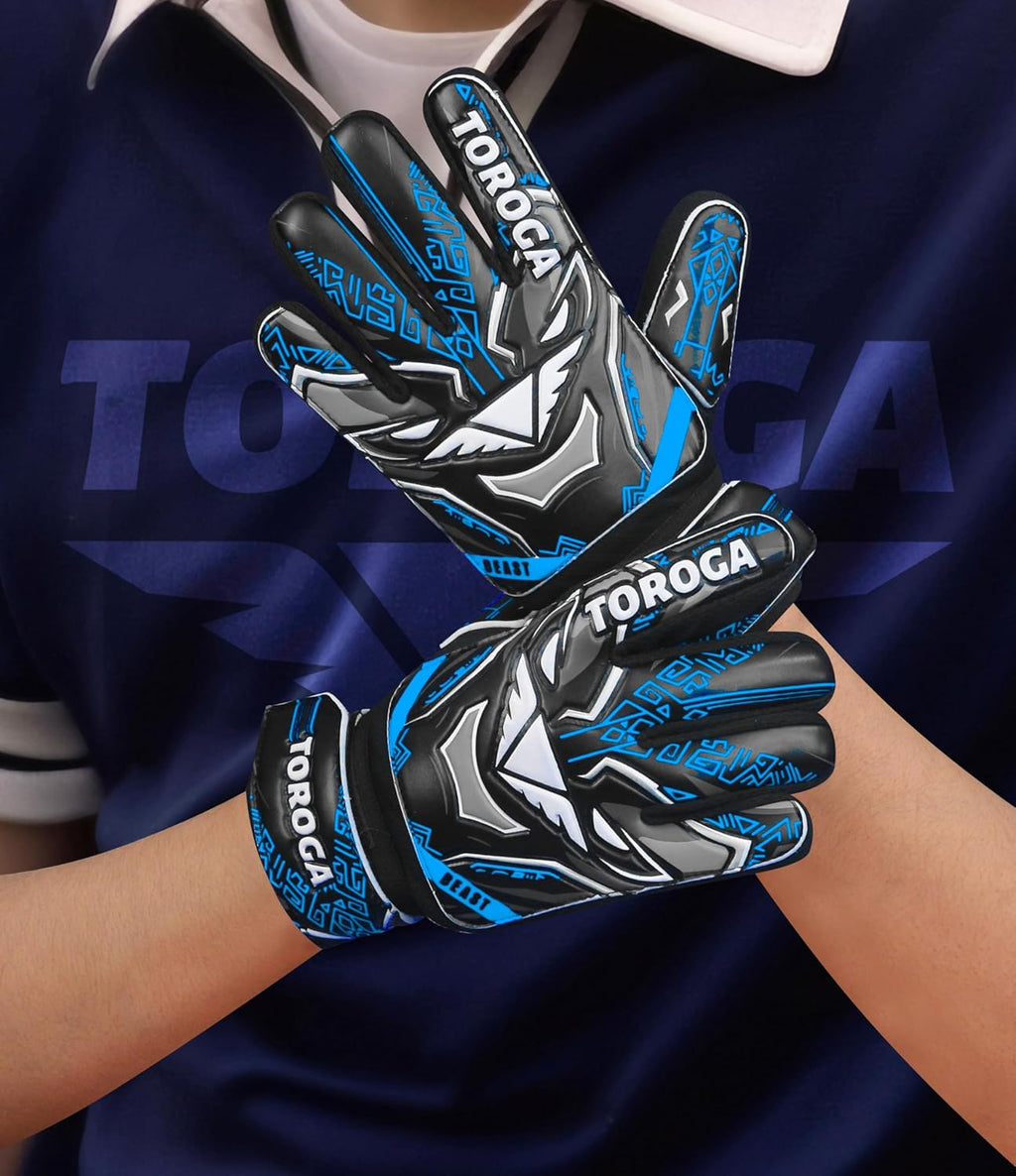 Regine Switzerland Goalkeeper Gloves - Youth Soccer Goalie Gloves with Strong Latex Grip & Double Wrist Support
