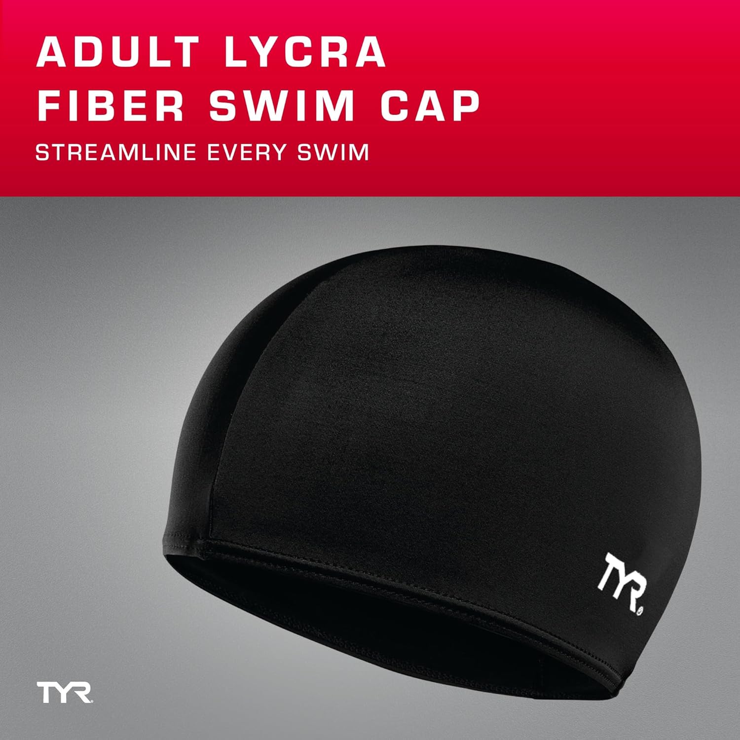 TYR Lycra Fiber Swim Cap - Streamlined Design for Warm Water Swimming | Comfortable Fit
