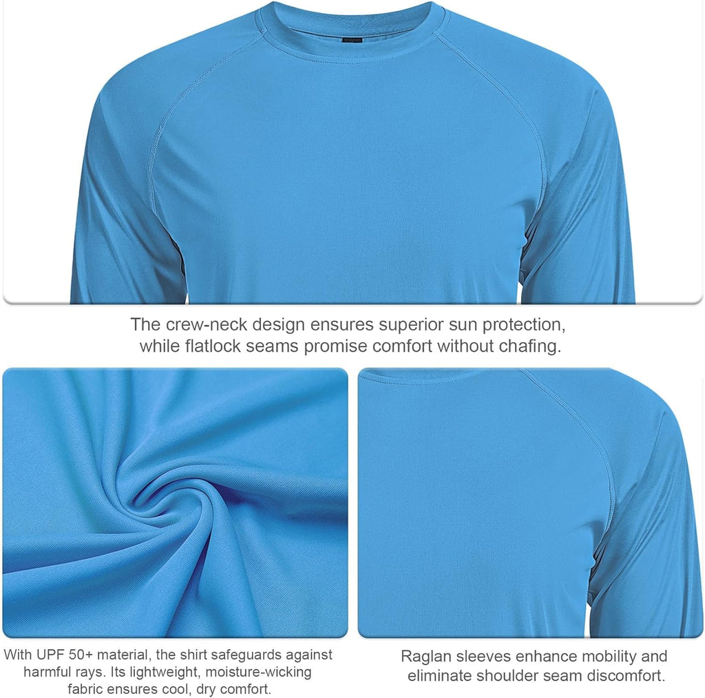 Skiennix Men's Swimming Shirt - Short Sleeve UPF 50 Quick Dry Rash Guard for Fishing & Running