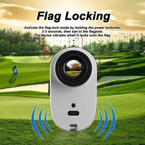 Golf Rangefinder with Slope 1200 Yards Laser Range Finder Golfing with Flag Pole Locking Vibration, 7X Magnification Rechargeable Laser Range Finder Distance Measuring with High-Precision