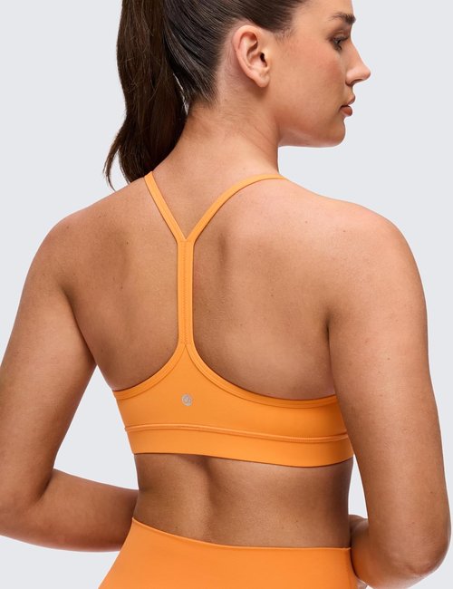 CRZ YOGA Y-Back Sports Bra for Women - Padded Racerback, Low Impact Workout Top | Butterluxe Fabric