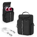 GOBUROS Golf Shoe Bag Holds A Pair of Shoes US Mens 14, Golf Shoe Carrier with Free Gloves Holders (A Pair), Front and Side Accessory Pockets for Tees, Gloves and Ball, Black
