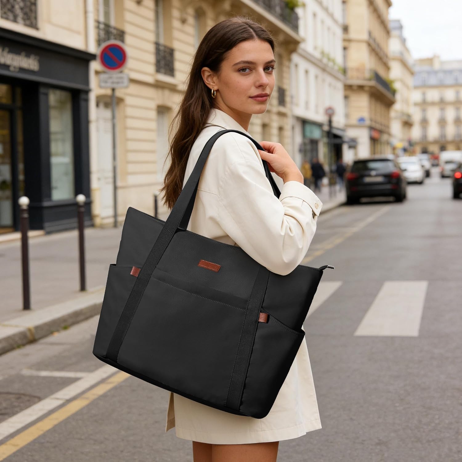 Skiennix Tote Bag - Large Capacity Waterproof Hobo Handbag with Multi-Pockets for Travel & Gym