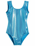 Domusgo Gymnastics Leotards for Girls 10-12 Years Old Blue Sparkly One Piece Tumbling Outfits