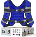 Skiennix Weighted Vest - Adjustable & Comfortable Rucking Vest for Walking, Running & Strength Training - Reflective Stripe