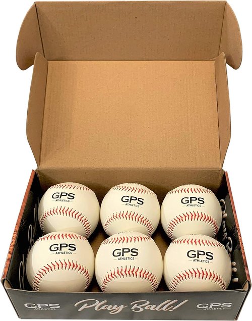 GPS Athletics Soft Practice Baseballs - Low Impact Safety Training Balls for Kids | Durable 6-Pack with Raised Seams