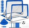 HAFHAF Portable Soccer Goals - 4x3 ft Kid-Friendly Set with Ball, Ladder & Cones for Outdoor Fun