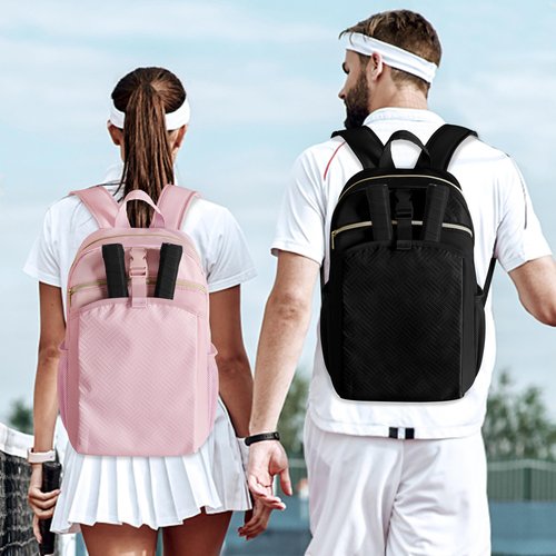 Prokva Pickleball Bag Backpack for Women Holds 4 Paddles, Large Pickle Ball Bag Pickleball Paddle Backpack for Men, Pink (Patent Design)