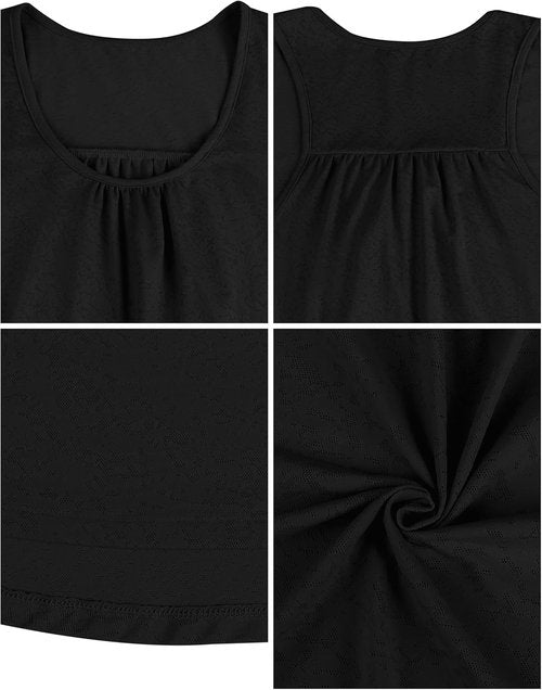 Laughido Women's Workout Tank Tops - Sleeveless Racerback Athletic Shirt for Yoga & Gym | Loose Fit