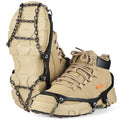 Pecube Ice Cleats for Shoes and Boots Traction Cleats Men Women Boot Chains Crampons for Anti Slip Outdoor Shoveling Hiking Walking on Snow and Ice (Black, M)