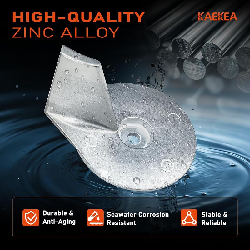 Trim Tab Anode for Outboard Motors 25-50HP Zinc Alloy Replacement | 822157T2/822157C2