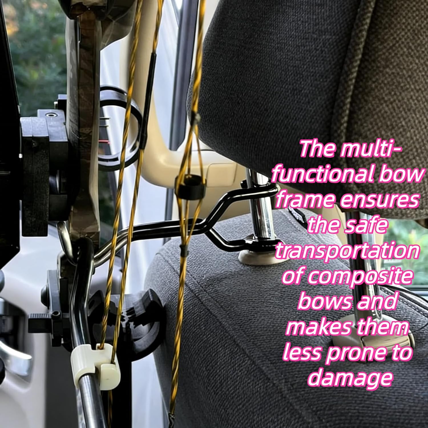 Skiennix 2-Pack Bow Hanger - Universal Headrest Mount for Truck & SUV | Quick Tool-Free Installation