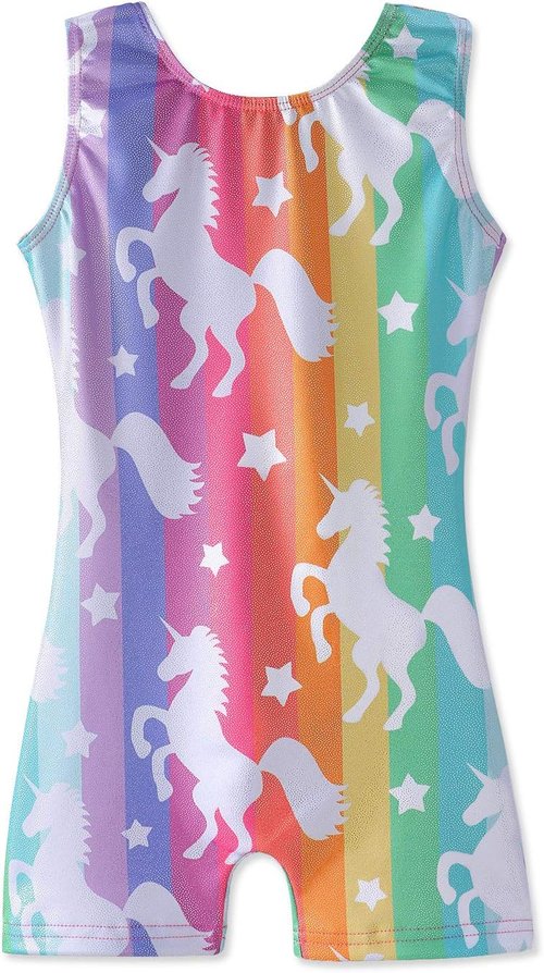 HOZIY Gymnastics Leotards for Girls - Unicorn, Rainbow & Mermaid Designs | Toddler Sizes Available