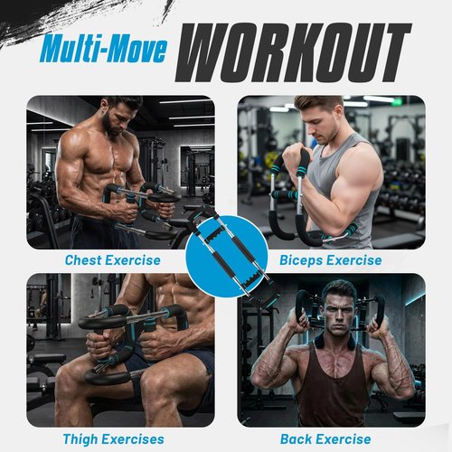 Twister Arm Trainer with 6 Adjustable Steel Springs (30 - 160Lbs) | Chest Workout Equipment, Arm Trainer for Men Women | Upper Body Chest and Arm Trainer for Home Gym, Biceps & Chest Expander