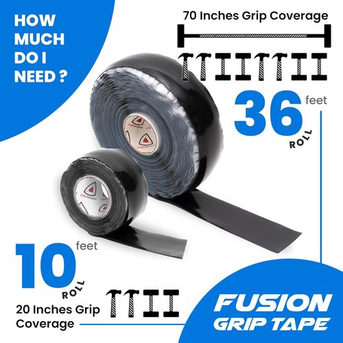 Core Prodigy Fusion Grip Tape - Silicone Rubber Wrap for Gym Equipment & Tools | Durable & Non-Slip