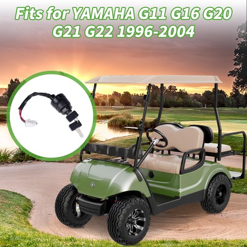 10L0L Golf Cart Ignition Key Switch JN8-82510-09 for Yamaha Golf Cart Gas Or Electric G11 G16 G20 G21 G22 1996-2004