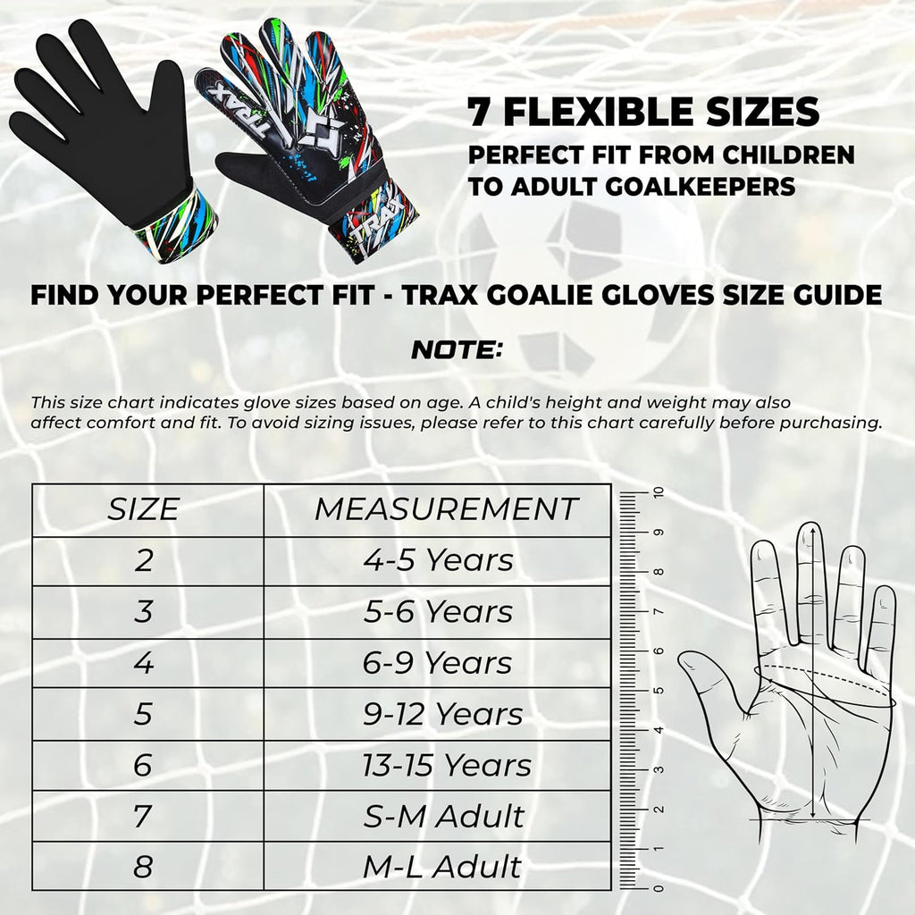 Skiennix Soccer Goalie Gloves - Youth & Adult Football Goalkeeper Gloves with 4mm Latex Grip & Finger Protection