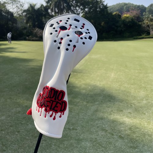 Studio Crafted Golf Hack Show Hockey Goalie Mask Driver Fairway Woods Hybrid Rescue Head Covers (Driver Cover)