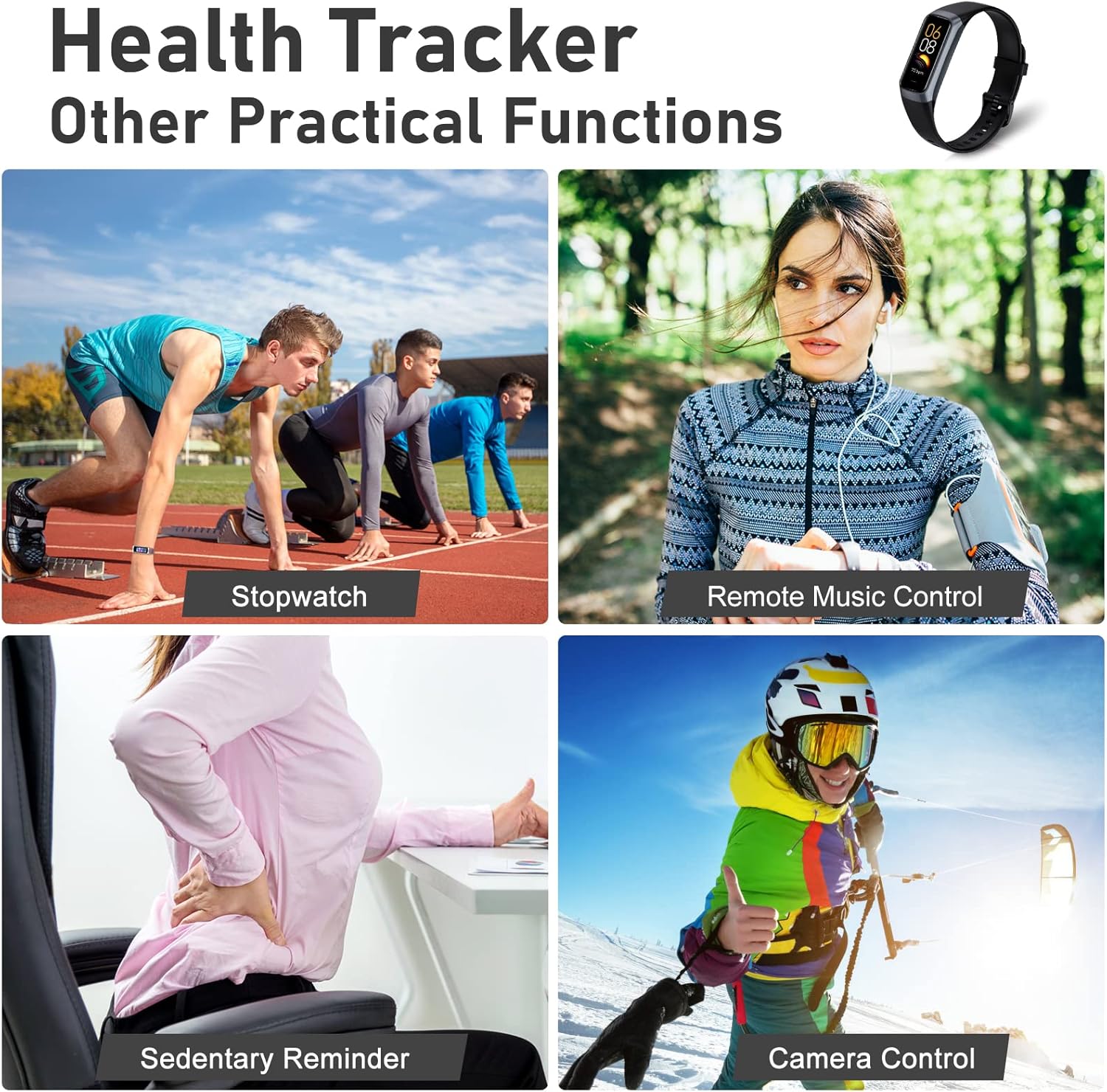 Skiennix Fitness Tracker - Heart Rate Monitor & Sleep Tracker | 1.10'' AMOLED Touch Screen
