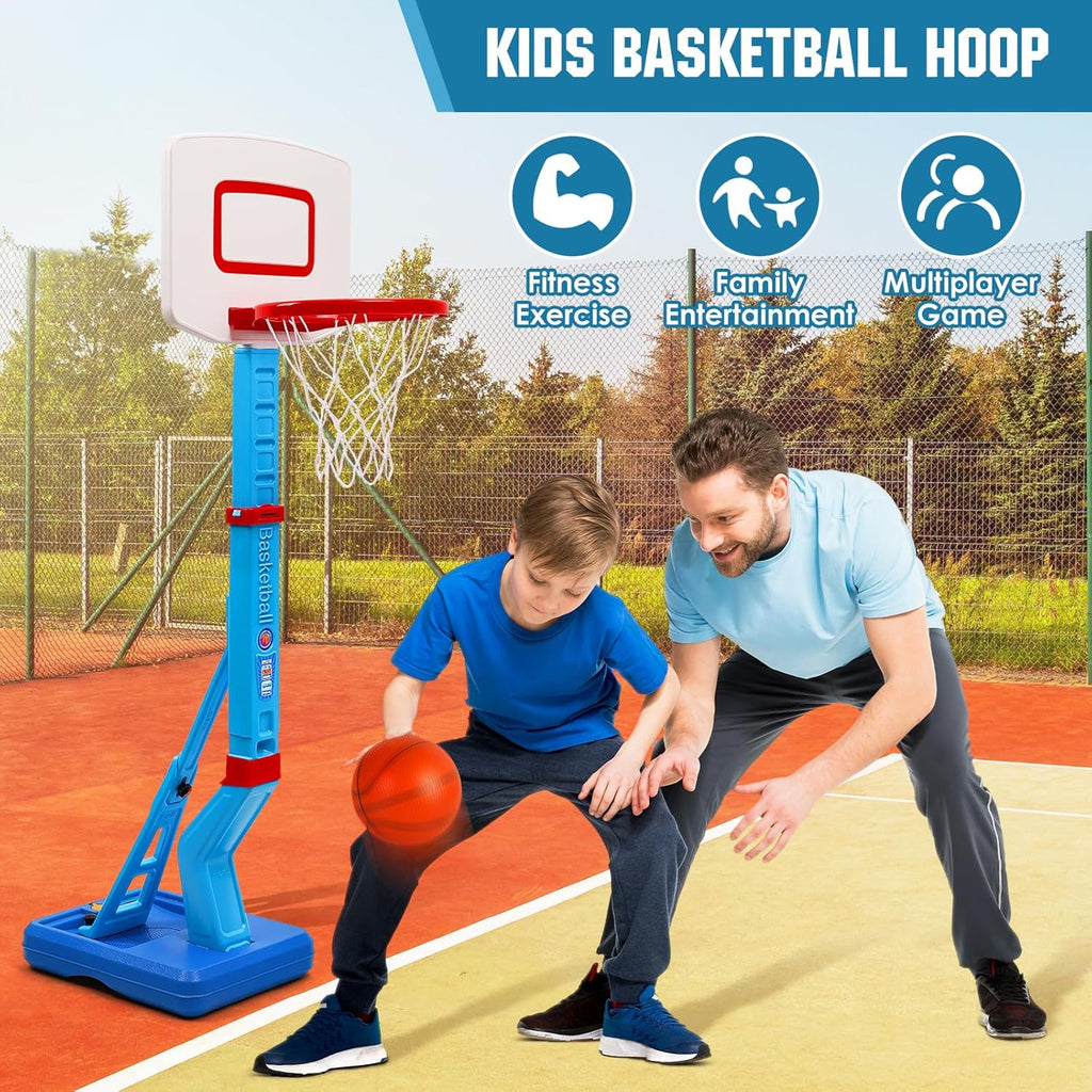 Super Joy Toddler Basketball Hoop - Height Adjustable Mini Goal for Indoor & Outdoor Play | Fun Sports Toy for Ages 1-5
