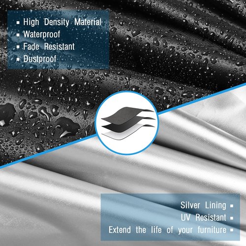 Kingling Elliptical Cover, Waterproof Elliptical Exercise Machine Cover for Home Use Elliptical Trainer Heavy Duty Protective Covers - 81''L x 33''W x 72'' H(Black)