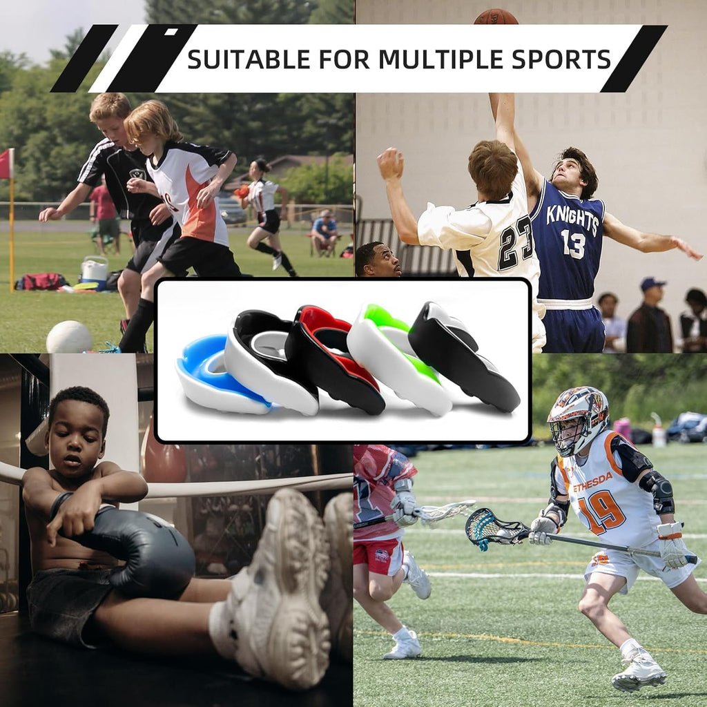 Skiennix Kids Mouth Guard - 5 Pack Youth Sports Mouthguards with Case for Football, Basketball & More