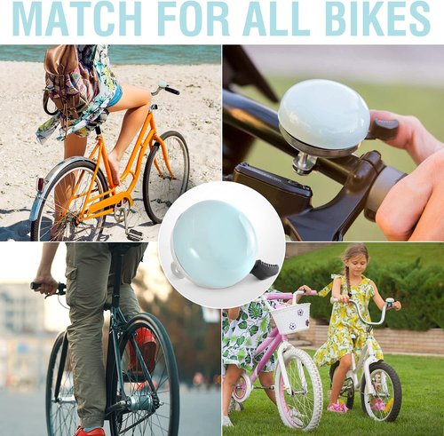 MARQUE Beach Cruiser Bike Bell - Classic Design for Adults & Kids | Traditional Ring Sound