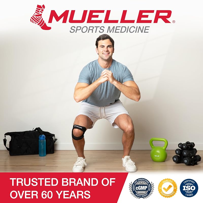 Mueller Adjustable Max Knee Strap for Patellar Tendonitis & Runner's Knee - One Size