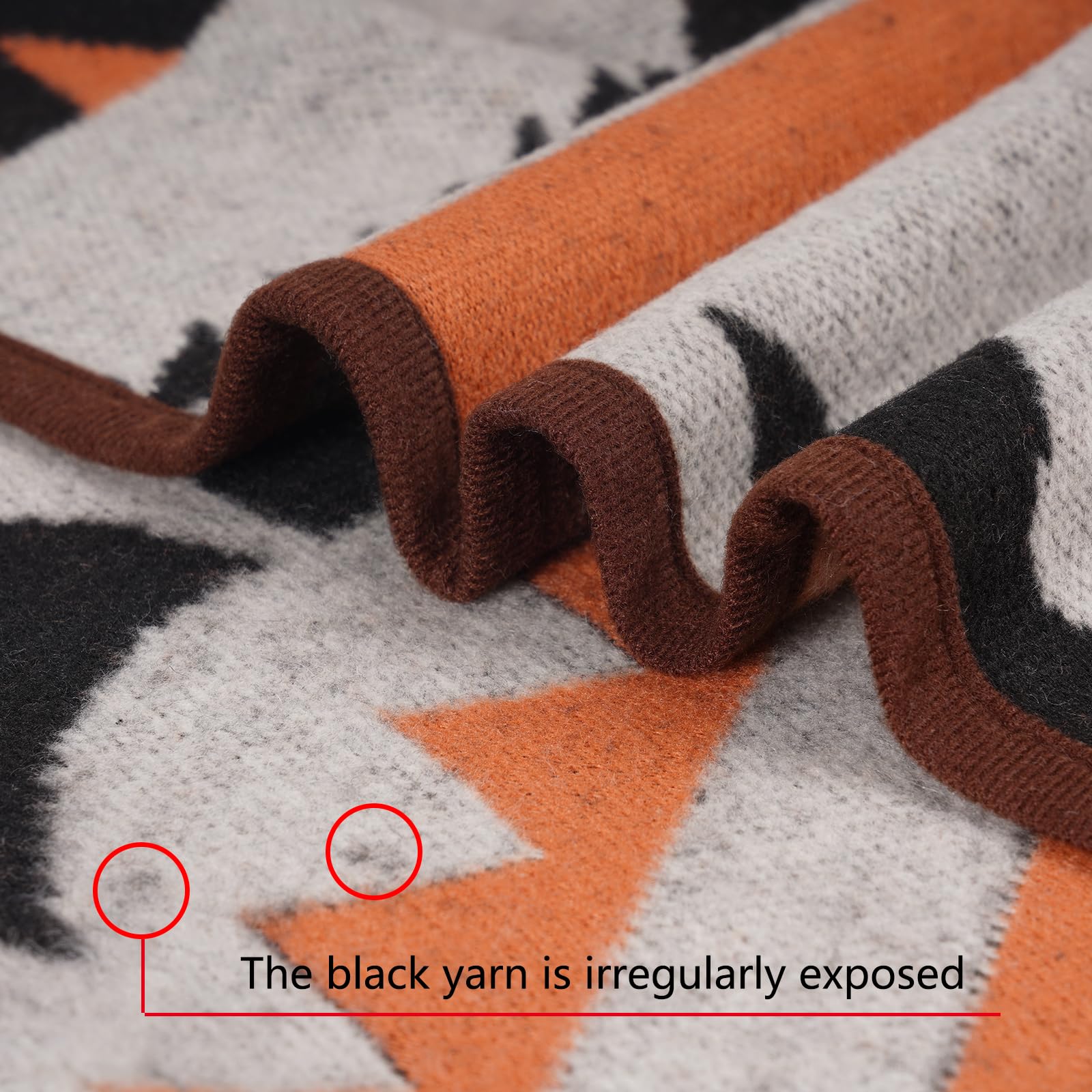 PuTian Merino Wool Blend Blanket - Soft Warm Washable Heavy Large Blanket Throw for Camping Outdoor Bed Couch Patio Van - 87X63 Grey Flame