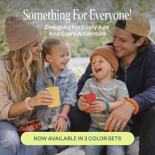 Cliganic Mosquito Repellent Bracelets - 10 Pack of Natural DEET-Free Bands in Rainbow Colors