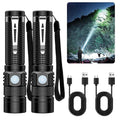 Pocket EDC Flashlight Rechargeable - 4.9inch & Emergency One Click SOS, Super Bright Small LED Flashlight 3Hr USB-C Fast Charging, Waterproof Portable Small EDC Flashlight for Home, Camping, Hiking