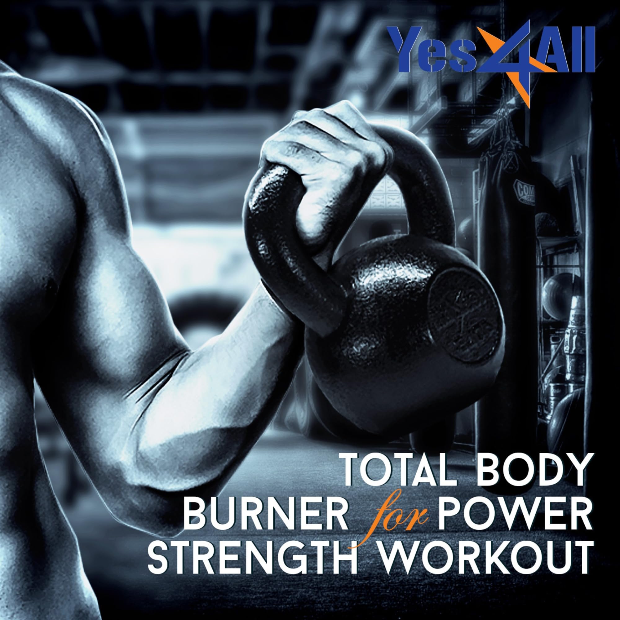 Yes4All 70 lbs Kettlebell Heavy Cast Iron Solid Smooth Handle Weights for Women/Men, Strength Training Equipment