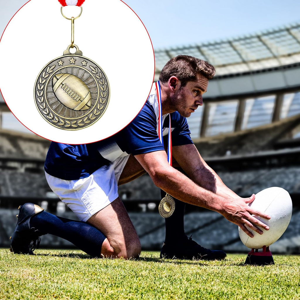 Remuuly Gold Sports Medals - 30 Pcs Bulk Set for Basketball, Soccer, Baseball & More | 2" Awards