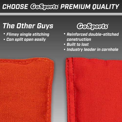GoSports Cornhole Bean Bags Set of 8 - All Weather Fun with American Stars and Stripes or Red and Blue
