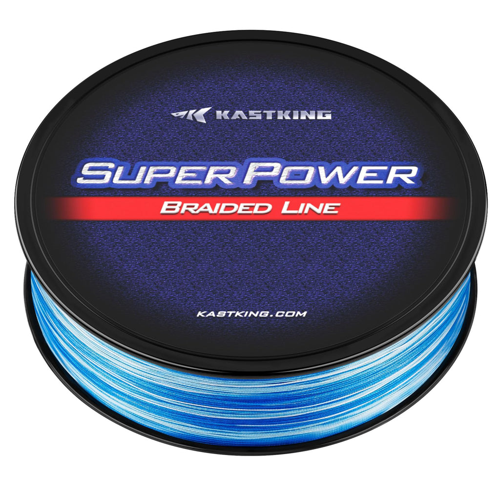 KastKing Superpower Braided Fishing Line, Blue Camo, 40 LB, 500+47 Yds