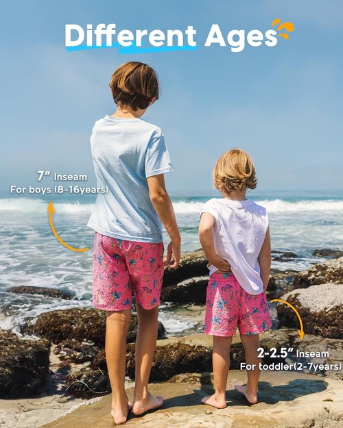 Maamgic Boys Swim Trunks - Comfortable Compression Liner Toddler Swim Shorts | Stretchy Fit