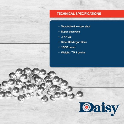 Daisy 515 Steel BBs - .177 Caliber Precision Ground Shots | High Performance for Airguns