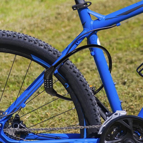 Bike Lock Cable, Bicycle Lock, Bike Locks Heavy Duty Anti Theft, 2Ft Combination Cable Lock for Outdoor Equipment, Black (2Ps, 2Ft, Reset Combo)