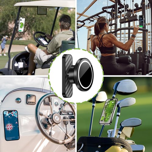 Magnetic Golf Cart Phone Holder,Phone Mount Holders with Magnetic Sheet for Golf Cart,Club Car Accessories Compatible with EZGO/Club Car/Yamaha/Icon, Phones Holders Golf Accessories Gift for Men Women
