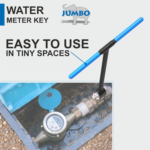 JUMBO 16" Water Meter Key with 4 Way Sillcock Key and 4 Way Multi Utility Key
