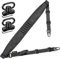 CVLIFE Quick Adjust Rifle Sling - Two Point Design with Removable Shoulder Strap & 7 Elastic Loops | Fits 9mm-13mm Calibers