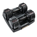CAP 12.5 lb Pair ADJUSTABELL Adjustable Dumbbell with Contoured Full Rotation Handle, Honeycomb Design, Black